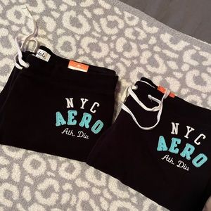 Aeropostale Black Fit n Flare Sweatpants Set Of 2